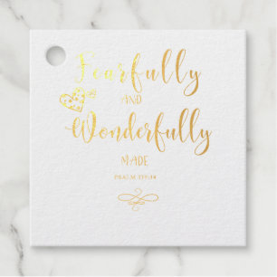 Fearfully & Wonderfully Made  Favour Tags