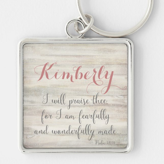 Fearfully & Wonderfully Made - Ps. 139:14 Keychain (Front)