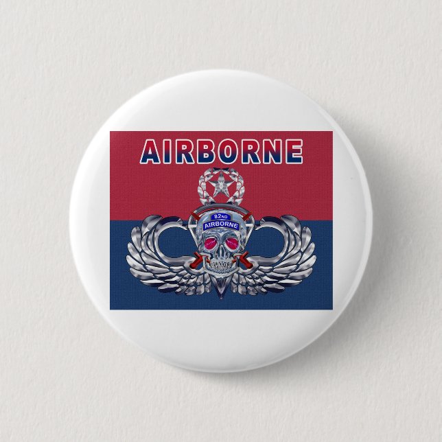 Fearless 82nd Airborne Division 2 Inch Round Button (Front)