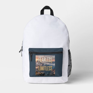 Fearless and Limitless Printed Backpack