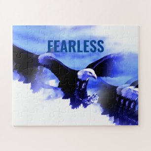 Fearless Bald Eagle Motivational Courage Artwork Jigsaw Puzzle