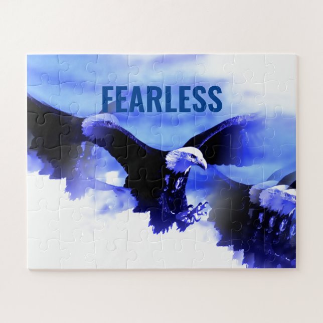 Fearless Bald Eagle Motivational Courage Artwork Jigsaw Puzzle (Horizontal)