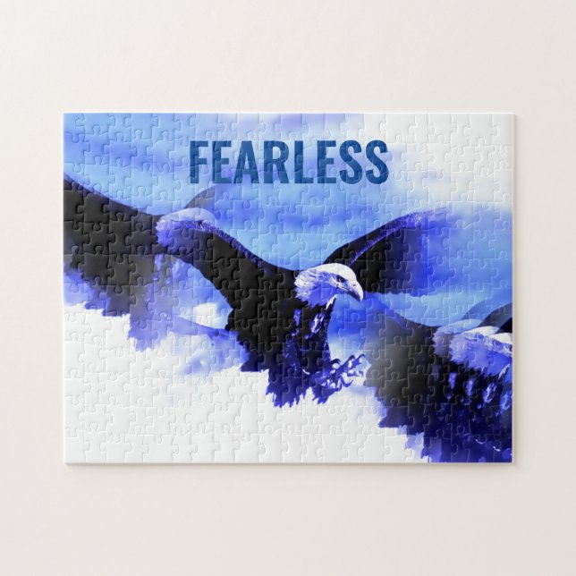 Fearless Bald Eagle Motivational Courage Artwork Jigsaw Puzzle (Horizontal)