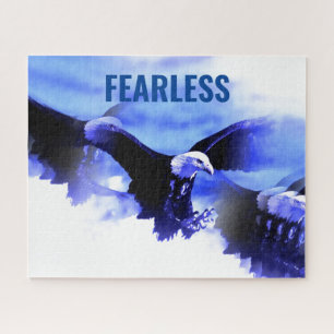 Fearless Bald Eagle Motivational Courage Artwork Jigsaw Puzzle