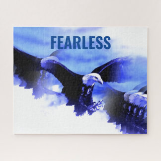 Fearless Bald Eagle Motivational Courage Artwork Jigsaw Puzzle