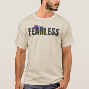 FEARLESS Bold Modern Typography Graphic Design T-Shirt