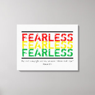 FEARLESS Christian Scripture Psalm 27 Canvas Print