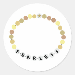 Fearless  classic round sticker