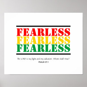 FEARLESS Customizable Psalm 27 Christian Scripture Poster