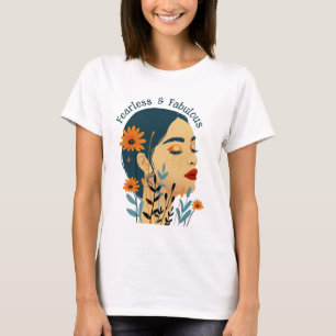 Fearless & Fabulous Floral Woman T-Shirt