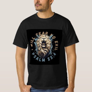 Fearless Faith – Psalm 23:4 Roaring Lion T-Shirt" T-Shirt