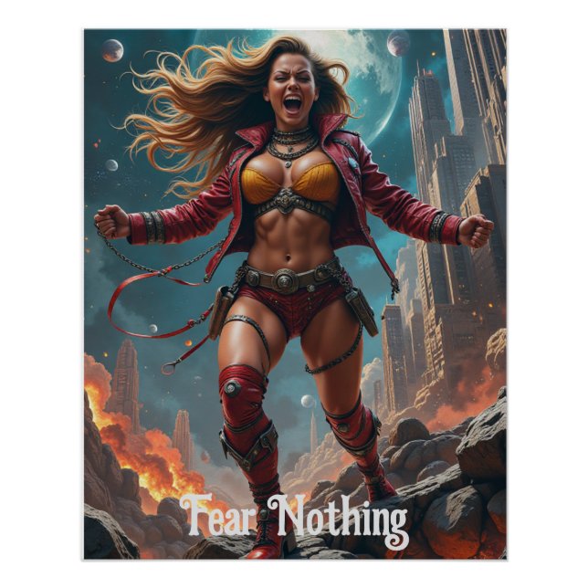 Fearless female warrior poster (Front)