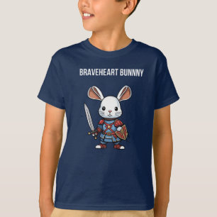 "Fearless Fluff: Braveheart Bunny T-Shirt