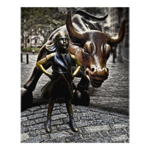 Fearless Girl Gains An Ally Photo Print