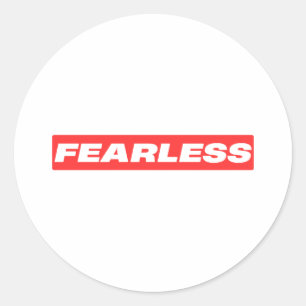 Fearless highlighted text design classic round sticker
