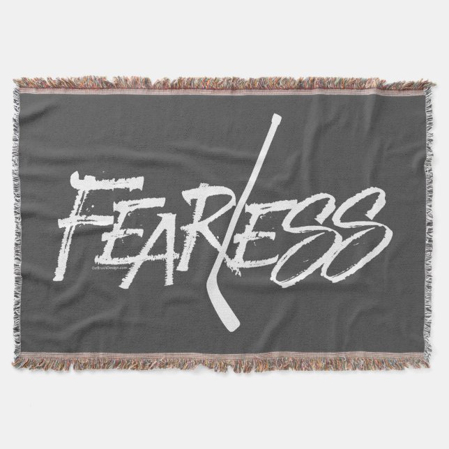 Fearless (Hockey) Throw Blanket (Front)