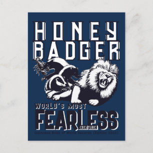 FEARLESS Honey Badger Postcard