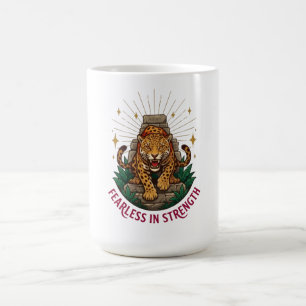 Fearless In Strength Aztec Jaguar Graphic Women's Coffee Mug