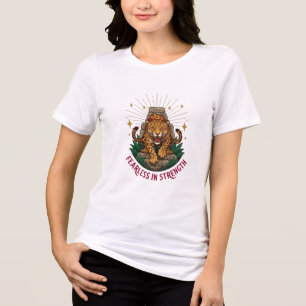 Fearless In Strength Aztec Jaguar Graphic Women's  Tri-Blend Shirt