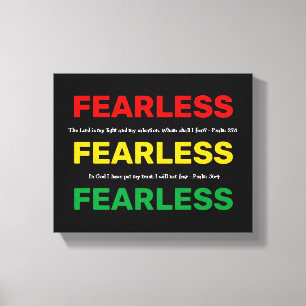FEARLESS Inspirational Psalms I WILL NOT FEAR Canvas Print