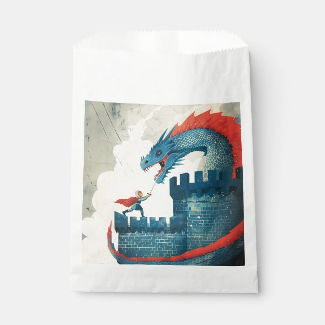 Fearless Knight and Dragon Favour Bag (Front)
