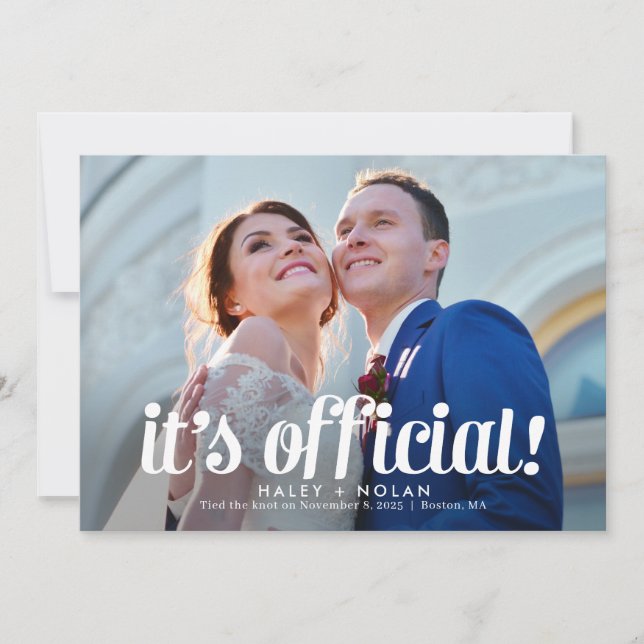 Fearless Love Wedding Announcement Card (Front)