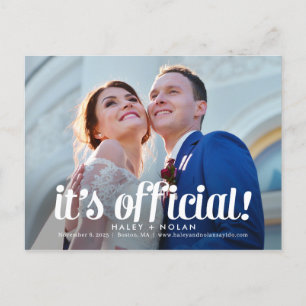 Fearless Love Wedding Announcement Postcard
