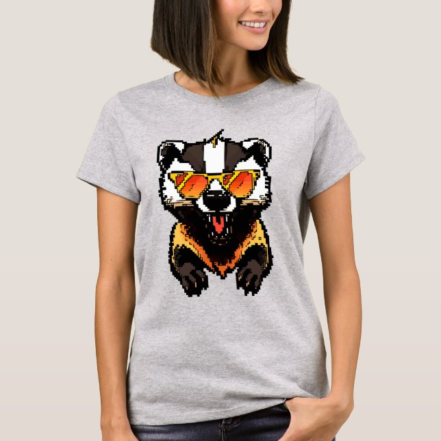 Fearless Pixel Honeybadger T-Shirt (Front)