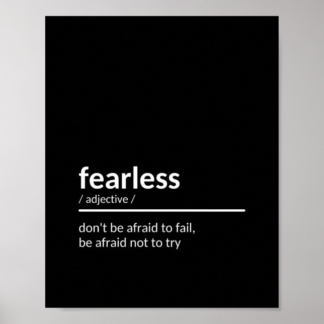 Fearless Quote Poster (Front)
