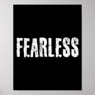 Fearless Shirt Motivational Gym Workout Fear Less  Poster