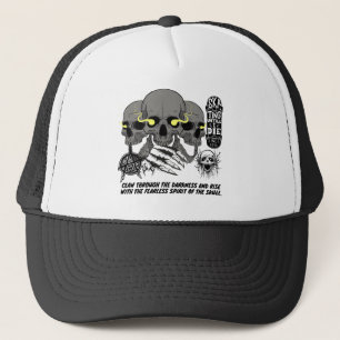Fearless Skull Claw Trucker Hat – Gothic Dark 