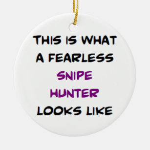 fearless snipe hunter ceramic ornament