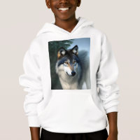 Fearless The Arctic Wolf,  Kids Hoodie