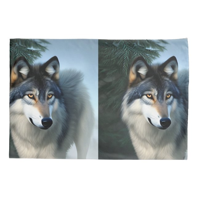 Fearless The Arctic Wolf, Pillowcase (Back)