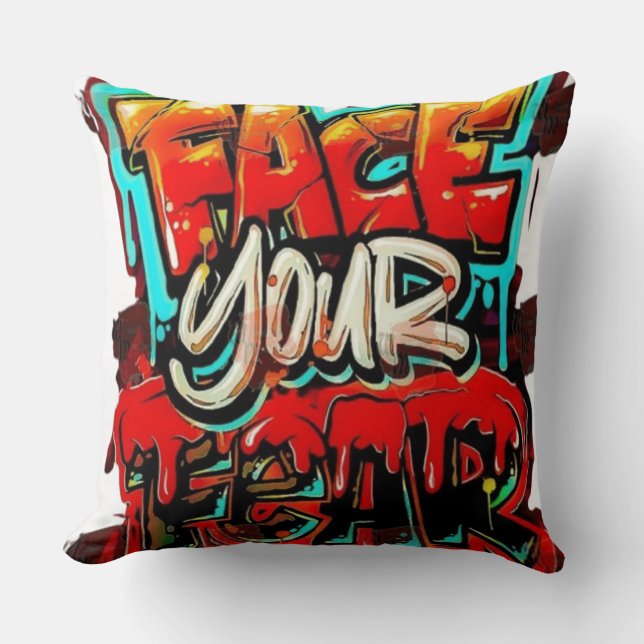 Fearless Throw Pillow (Front)