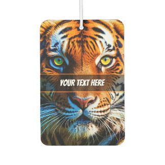 Fearless Tiger Face with Custom Text Air Freshener