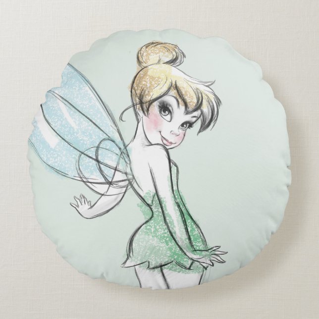 Fearless Tinker Bell Round Pillow (Front)