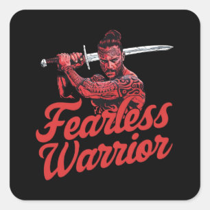 Fearless Warrior Square Sticker