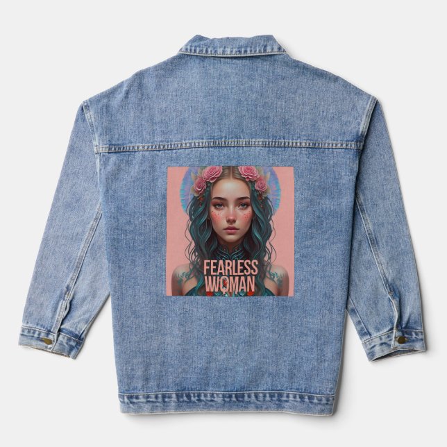 Fearless Woman, Empowerment  Denim Jacket (Back)