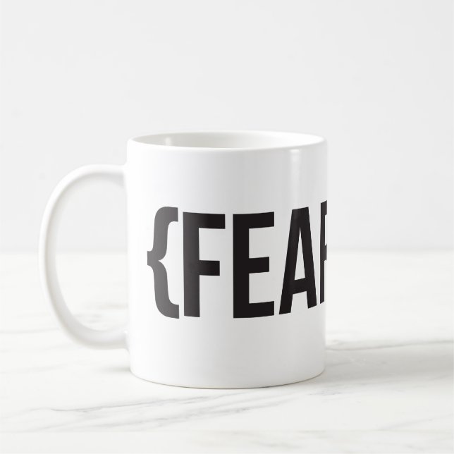 Fearless - You Choose Background Colour Coffee Mug (Left)