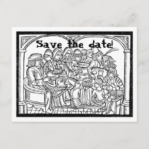 Feast - customizable save the date postcard