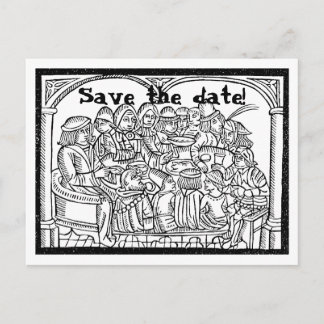 Feast - customizable save the date postcard