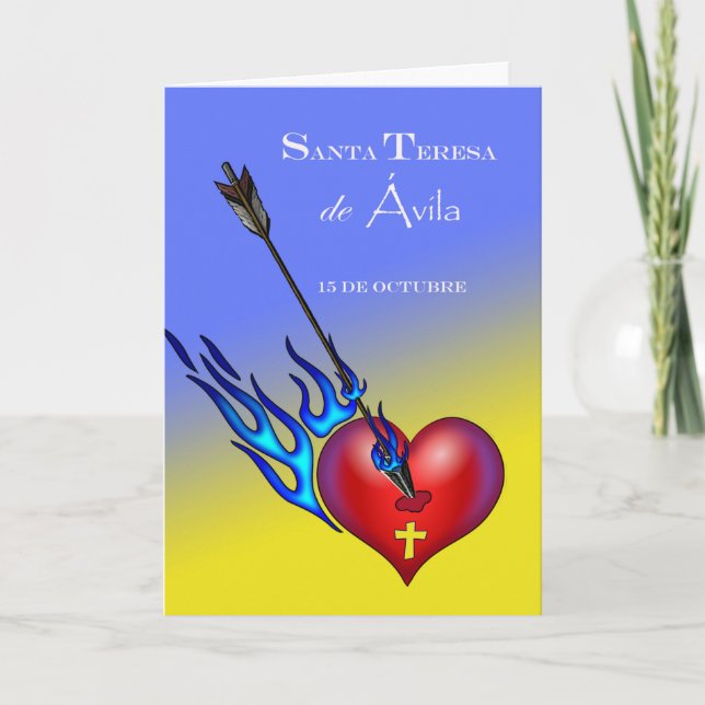 Feast Day of St. Teresa of Avila in Spanish Card (Front)