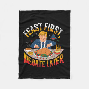 Feast First  Fleece Blanket