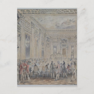 Feast given by Madame du Barry for Louis XV Postcard