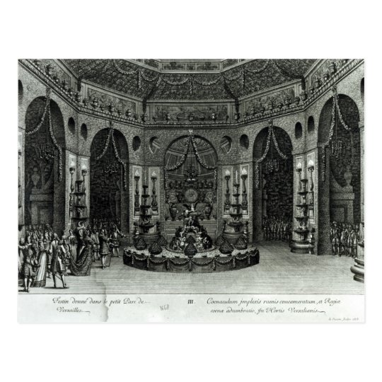 Feast given in the little grounds in postcard