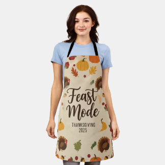 Feast Mode All-Over Print Thanksgiving Apron