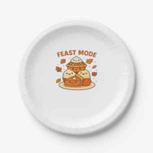 Feast Mode � Cute Autumn Comfort Food Plate Boxy T