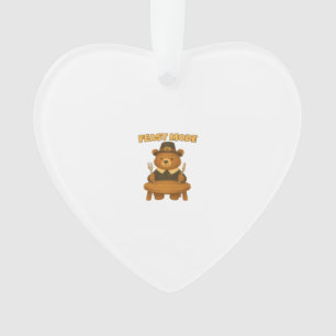 Feast Mode � Cute Autumn Comfort Food Plate Boxy T Ornament