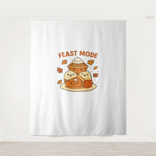 Feast Mode – Cute Autumn Comfort Food Plate Boxy T Tapestry